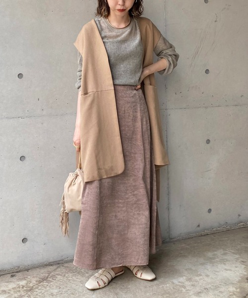 CAPRICIEUX LE'MAGE（カプリシューレマージュ）の「〈WEB・一部店舗限定〉ミドル丈ベスト（ベスト・レディース・ベージュ/アイボリー・FREE）」の11枚目の写真
