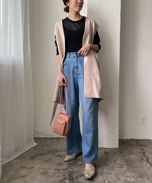 CAPRICIEUX LE'MAGE（カプリシューレマージュ）の「〈WEB・一部店舗限定〉ミドル丈ベスト（ベスト・レディース・ベージュ/アイボリー・FREE）」の18枚目の写真