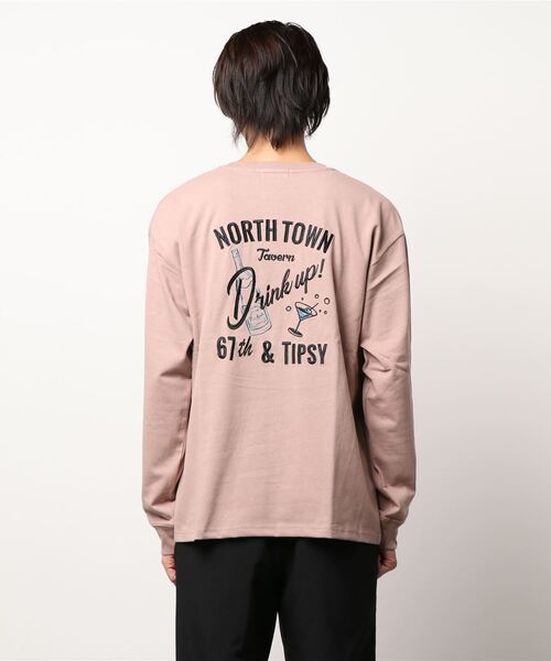BACK NUMBER（バックナンバー）の「【BACK NUMBER】ビッグシルエット刺繍ロンＴ（Tシャツ/カットソー・メンズ・ホワイト/ブラック/ベージュ/ピンク/ブルー/ライトベージュ・M/L/XL）」の7枚目の写真