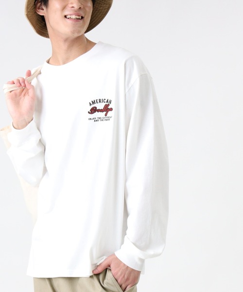 BACK NUMBER（バックナンバー）の「【BACK NUMBER】ビッグシルエット刺繍ロンＴ（Tシャツ/カットソー・メンズ・ホワイト/ブラック/ベージュ/ピンク/ブルー/ライトベージュ・M/L/XL）」の17枚目の写真