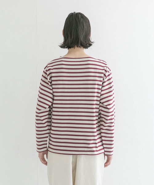 URBAN RESEARCH（アーバンリサーチ）の「『ユニセックス』#U URBAN RESEARCH　バスクボーダーシャツ（Tシャツ/カットソー・メンズ・ブラック/ネイビー/ブルー系その他/バーガンディー・2/3）」の18枚目の写真