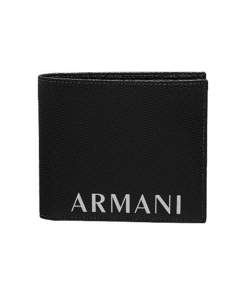 ARMANI EXCHANGE（アルマーニエクスチェンジ）の「【A|X アルマーニ エクスチェンジ】ロゴ　二つ折り財布（コインケース付）（財布・メンズ・ブラック/ダークグリーン・FREE）」の2枚目の写真