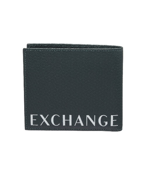 ARMANI EXCHANGE（アルマーニエクスチェンジ）の「【A|X アルマーニ エクスチェンジ】ロゴ　二つ折り財布（コインケース付）（財布・メンズ・ブラック/ダークグリーン・FREE）」の7枚目の写真