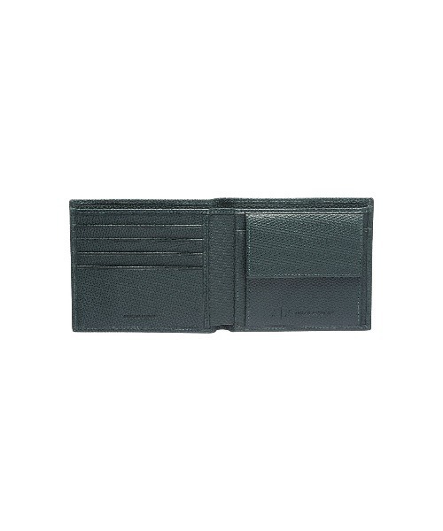 ARMANI EXCHANGE（アルマーニエクスチェンジ）の「【A|X アルマーニ エクスチェンジ】ロゴ　二つ折り財布（コインケース付）（財布・メンズ・ブラック/ダークグリーン・FREE）」の8枚目の写真