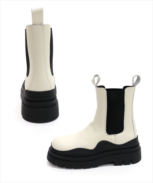 DONOBAN（ドノバン）の「サイドゴアホワイトブーツ（ブーツ・レディース・ホワイト・23.5cm/22.5cm/24.5cm）」の9枚目の写真