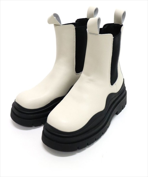 DONOBAN（ドノバン）の「サイドゴアホワイトブーツ（ブーツ・レディース・ホワイト・23.5cm/22.5cm/24.5cm）」の5枚目の写真