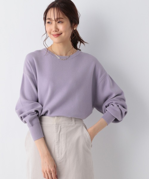 GLOBAL WORK（グローバルワーク）の「メルティードルマンプルオーバー/957991（ニット/セーター・レディース・ブラック/アイボリー/その他/ラベンダー/グレイッシュベージュ・MEDIUM/LARGE）」の4枚目の写真