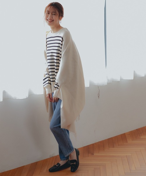 GLOBAL WORK（グローバルワーク）の「メルティードルマンプルオーバー/957991（ニット/セーター・レディース・ブラック/アイボリー/その他/ラベンダー/グレイッシュベージュ・MEDIUM/LARGE）」の13枚目の写真