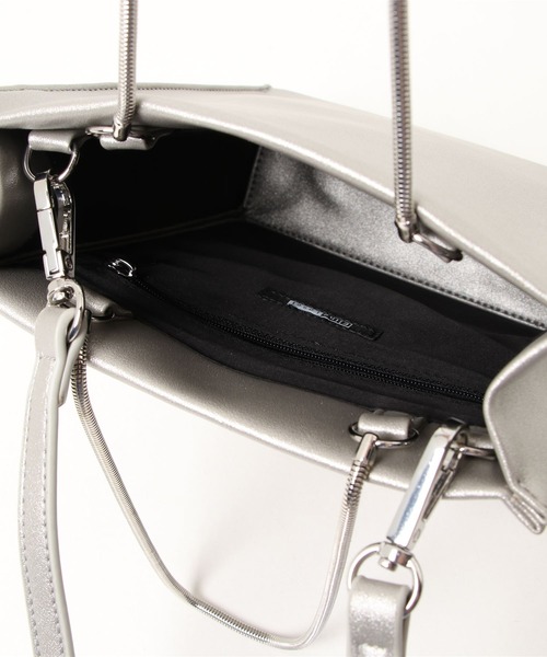 Ellno Loset(エルノロゼット)の「2WAYスクエアショルダーバッグ(ショルダーバッグ・レディース・ブラック/レオパード/シルバー・FREE)」の4枚目の写真