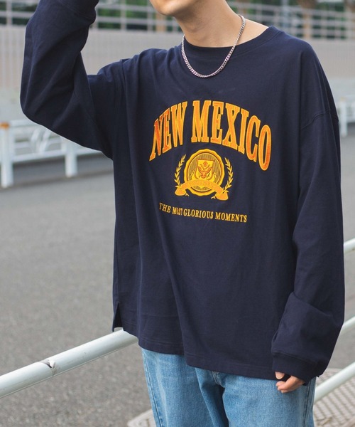 WEGO（ウィゴー）の「WEGO/ヘビーウエイト チームロゴ刺繍BIGロンT（Tシャツ/カットソー・メンズ・パープル系その他/ブラック/グリーン/ダークグリーン/ネイビー/パープル/グリーン系その他・MEDIUM/LARGE）」の20枚目の写真