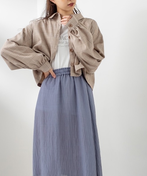 OLIVE des OLIVE（オリーブデオリーブ）の「クロップド丈シャツ（シャツ/ブラウス・レディース・ブラック/ベージュ/アイボリー・FREE）」の10枚目の写真