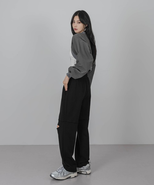 FOLLOWIN（フォロウィン）の「ショート丈クロップドボレロカーディガン（カーディガン/ボレロ・レディース・ブラック/グレー・FREE）」の6枚目の写真