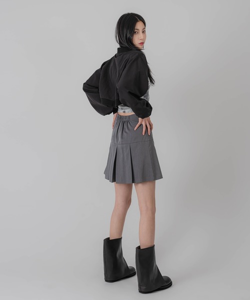 FOLLOWIN（フォロウィン）の「ショート丈クロップドボレロカーディガン（カーディガン/ボレロ・レディース・ブラック/グレー・FREE）」の16枚目の写真