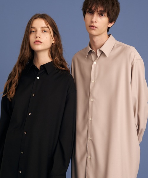 UP START(アップスタート)の「LONG SHIRTS/ロングシャツ(シャツ/ブラウス・メンズ・ブラック/グレー・FREE)」の4枚目の写真