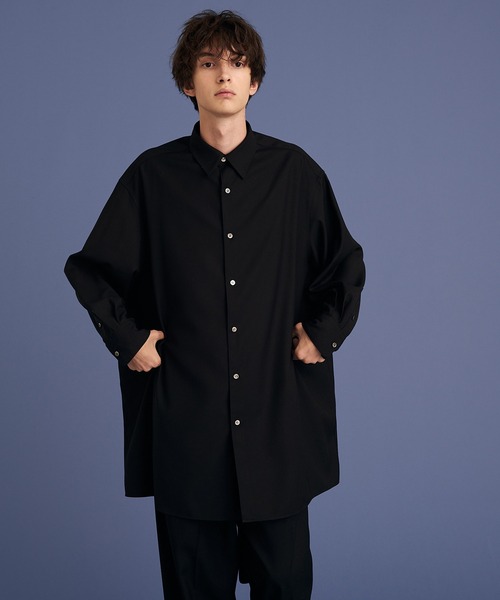 UP START(アップスタート)の「LONG SHIRTS/ロングシャツ(シャツ/ブラウス・メンズ・ブラック/グレー・FREE)」の7枚目の写真