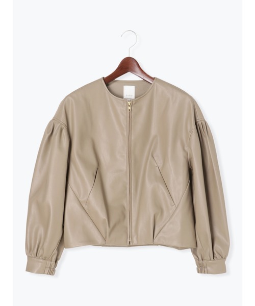 Te chichi(テチチ)の「フェイクレザーボリュームスリーブブルゾン(ブルゾン・レディース・ブラック/ベージュ・フリ-)」の16枚目の写真