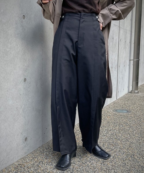 &g'aime（アンジェム）の「【&g’aime】スリットワイドパンツ（スラックス・レディース・ダークグリーン/ベージュ/ブラック・FREE）」の8枚目の写真