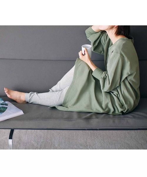 IEDIT(イディット)の「IEDIT シルク混のやわらかなレギンス(レギンス/スパッツ・レディース・ライトグレー/ベージュ/チャコール・1/2)」の6枚目の写真