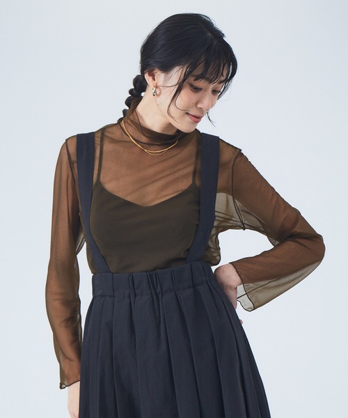 Abahouse Devinette(ドゥヴィネット)の「【JILKY】シアータートルネック(Tシャツ/カットソー・レディース・ホワイト/ブラウン・フリー)」の8枚目の写真