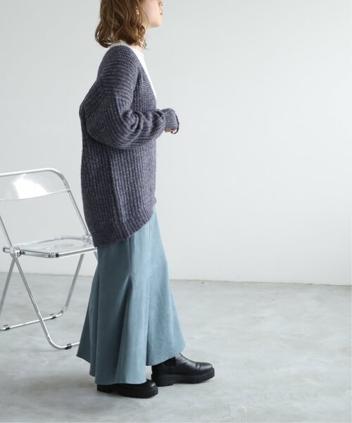 RAY CASSIN（レイカズン）の「ツイル起毛マーメイドスカート（スカート・レディース・ブルー/モスグリーン/グレイッシュベージュ・FREE）」の6枚目の写真