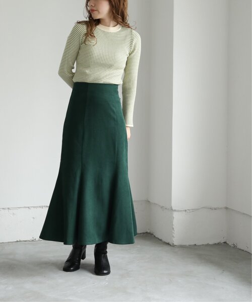 RAY CASSIN（レイカズン）の「ツイル起毛マーメイドスカート（スカート・レディース・ブルー/モスグリーン/グレイッシュベージュ・FREE）」の12枚目の写真