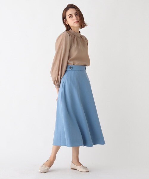 AG by aquagirl(エージーバイアクアガール)の「◆ハイネックギャザースリーブブラウス【WEB限定サイズ】(シャツ/ブラウス・レディース・ホワイト系/ベージュ/ブルー/ブラック・38/40/36)」の9枚目の写真
