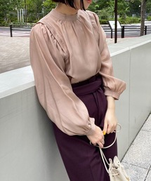 AG by aquagirl | ◆ハイネックギャザースリーブブラウス【WEB限定サイズ】(シャツ/ブラウス)
