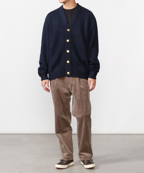 GYMPHLEX（ジムフレックス）の「Gymphlex | Vネックニットカーディガン MEN（カーディガン/ボレロ・メンズ・ネイビー/アイボリー・MEDIUM/LARGE）」の9枚目の写真