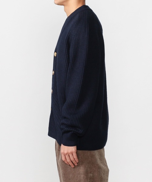 GYMPHLEX（ジムフレックス）の「Gymphlex | Vネックニットカーディガン MEN（カーディガン/ボレロ・メンズ・ネイビー/アイボリー・MEDIUM/LARGE）」の11枚目の写真