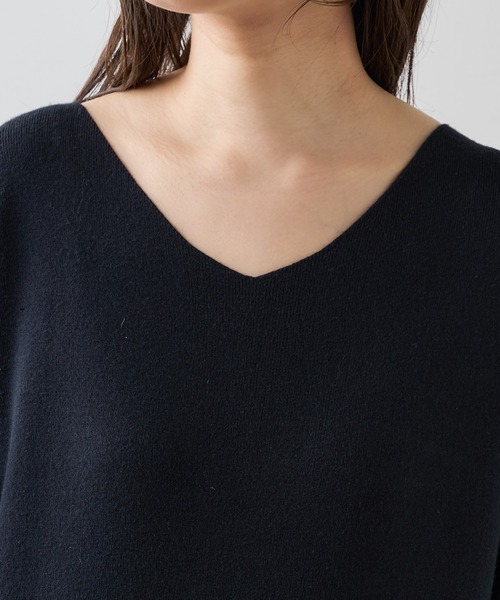 natural couture（ナチュラルクチュール）の「前後2WAYプチプラ配色ニットワンピース（ワンピース・レディース・ブラック/ブラウン/ミント/ピンクベージュ/ボルドー・FREE）」の12枚目の写真