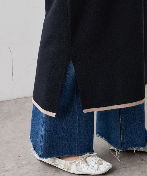 natural couture（ナチュラルクチュール）の「前後2WAYプチプラ配色ニットワンピース（ワンピース・レディース・ブラック/ブラウン/ミント/ピンクベージュ/ボルドー・FREE）」の19枚目の写真