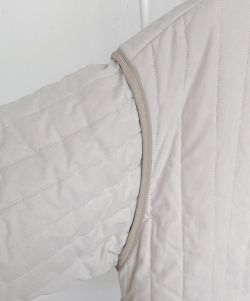 AS KNOW AS plus（アズノゥアズプラス）の「◇縦キルトノーカラージャケット（ノーカラージャケット・レディース・ブラック/ベージュ/アイボリー/モカ・FREE）」の11枚目の写真