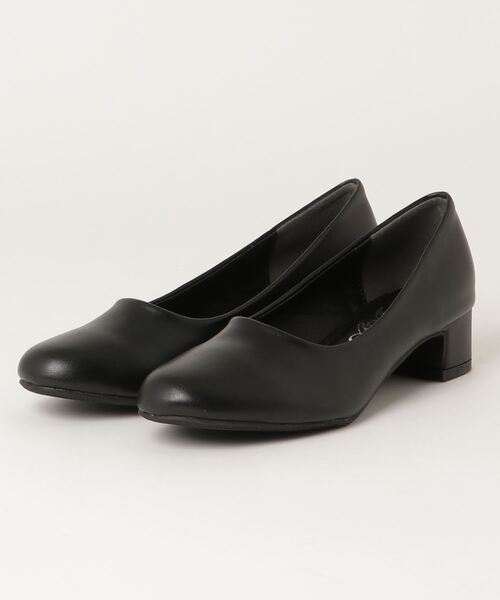AAA+Feminine（サンエープラスフェミニン）の「AAA+Feminine ラウンドトゥ3.5㎝チャンキーヒールリクルートパンプス（パンプス・レディース・ブラック/ブラック系その他/ブラック系その他2/ブラック系その他3・23/24/25/22/22.5/24.5/23.5）」の5枚目の写真