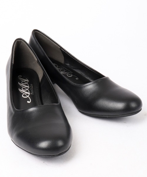 AAA+Feminine（サンエープラスフェミニン）の「AAA+Feminine ラウンドトゥ3.5㎝チャンキーヒールリクルートパンプス（パンプス・レディース・ブラック/ブラック系その他/ブラック系その他2/ブラック系その他3・23/24/25/22/22.5/24.5/23.5）」の18枚目の写真