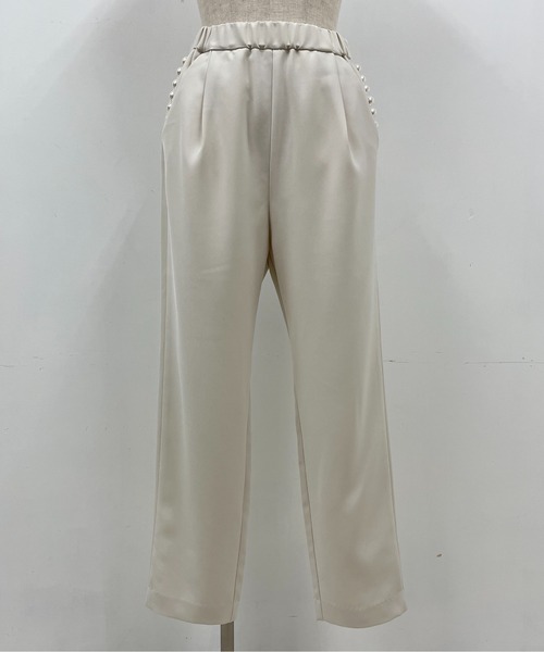 PICCIN（ピッチン）の「タックパールパンツ（スラックス・レディース・アイボリー/ブラック・S/M）」の14枚目の写真