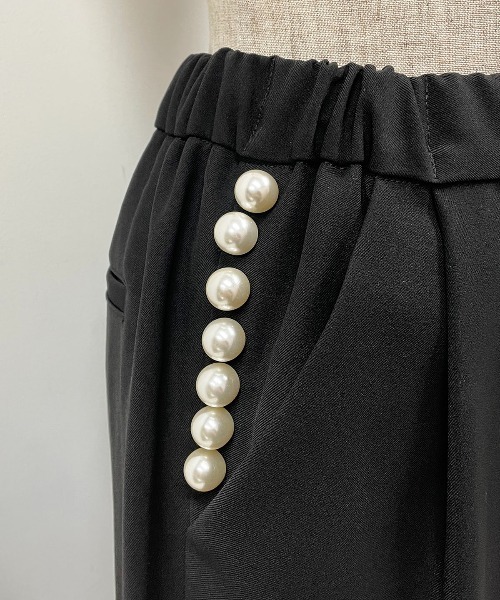 PICCIN（ピッチン）の「タックパールパンツ（スラックス・レディース・アイボリー/ブラック・S/M）」の19枚目の写真