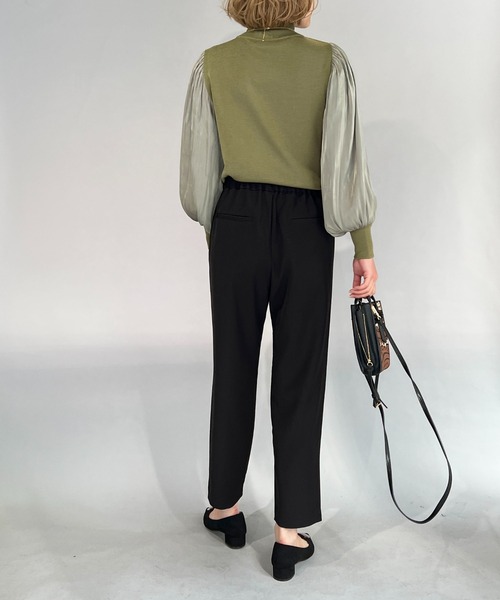 PICCIN（ピッチン）の「タックパールパンツ（スラックス・レディース・アイボリー/ブラック・S/M）」の11枚目の写真