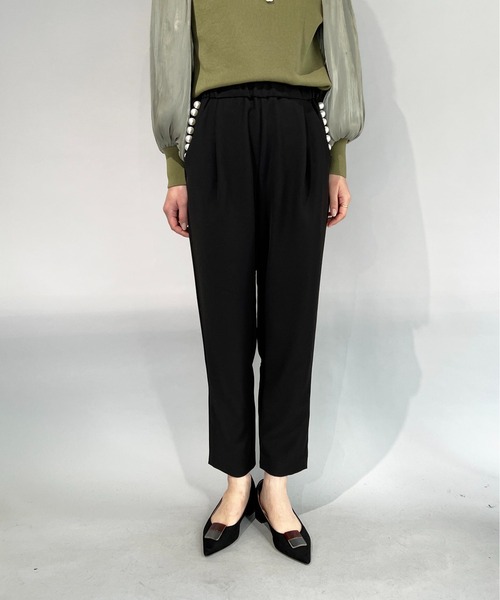 PICCIN（ピッチン）の「タックパールパンツ（スラックス・レディース・アイボリー/ブラック・S/M）」の17枚目の写真