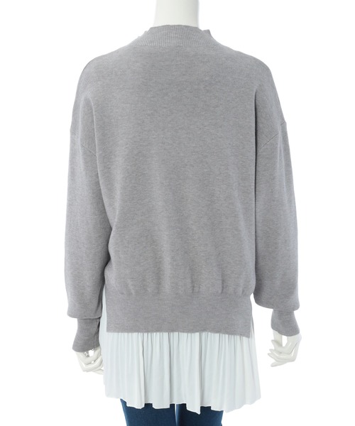 fifth（フィフス）の「プリーツインナー付きボトルネックニット（ニット/セーター・レディース・ブラック/グレー・MEDIUM）」の6枚目の写真