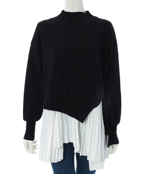 fifth（フィフス）の「プリーツインナー付きボトルネックニット（ニット/セーター・レディース・ブラック/グレー・MEDIUM）」の12枚目の写真