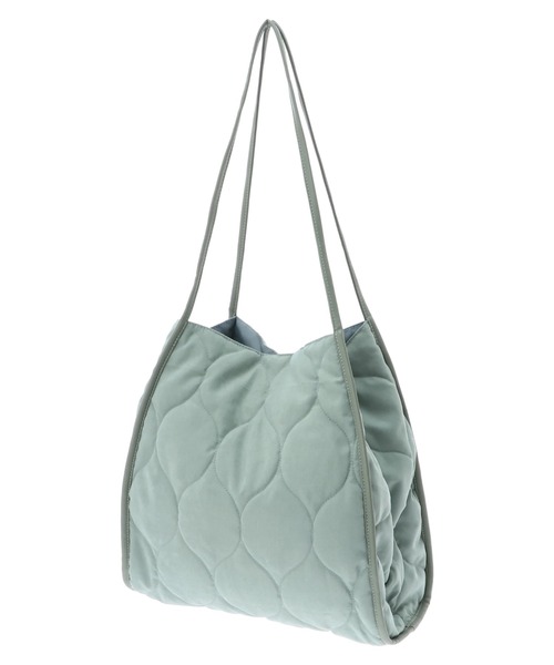 Green　Parks（グリーンパークス）の「・キルトワイドトート＊（トートバッグ・レディース・グリーン/グレイッシュベージュ/アイボリー・FREE）」の9枚目の写真