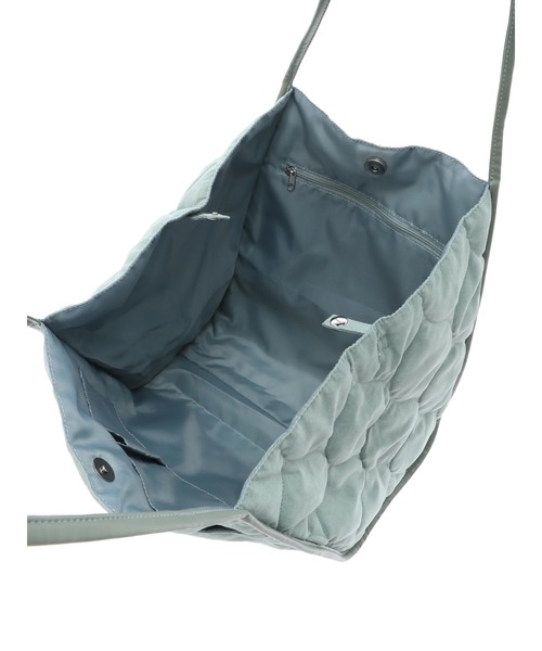 Green　Parks（グリーンパークス）の「・キルトワイドトート＊（トートバッグ・レディース・グリーン/グレイッシュベージュ/アイボリー・FREE）」の4枚目の写真