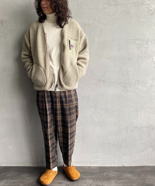 BEN DAVIS（ベンデイビス）の「[BEN DAVIS/ベンデイビス] ボアジップジャケット（その他アウター・レディース・オフホワイト/モカ/カーキ・M/L/XL）」の5枚目の写真