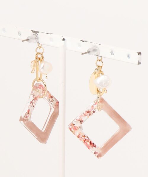 tone(トーン)の「【Cielclair】スクエアフープフラワーチタンピアス(MA)(ピアス(両耳用)・レディース・その他/ブルー/レッド・FREE)」の6枚目の写真