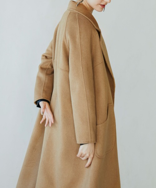 SAISON DE PAPILLON（セゾンドパピヨン）の「ウール混ダブルフェイスガウンロングコート（その他アウター・レディース・ブラウン/ブルー・フリー）」の12枚目の写真