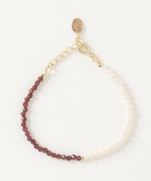 SAINTS（セインツ）の「『SAINTS』淡水パール×ストーンカットビーズブレスレット（ブレスレット）」