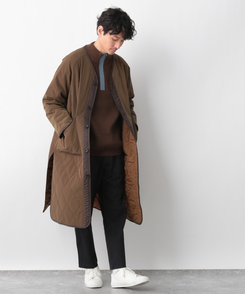 GLOBAL WORK(グローバルワーク)の「LOGOS*GWキルトコート/236236(その他アウター・メンズ・ダークブラウン/カーキ・MEDIUM/LARGE)」の8枚目の写真