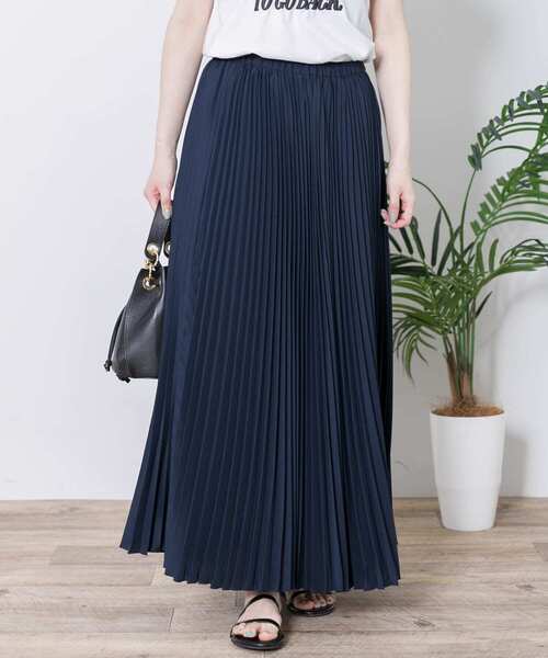 URBAN RESEARCH Sonny Label（アーバンリサーチサニーレーベル）の「ランダムプリーツスカート（スカート・レディース・ネイビー/グリーン/グレー系その他・FREE）」の3枚目の写真