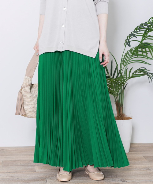 URBAN RESEARCH Sonny Label（アーバンリサーチサニーレーベル）の「ランダムプリーツスカート（スカート・レディース・ネイビー/グリーン/グレー系その他・FREE）」の2枚目の写真