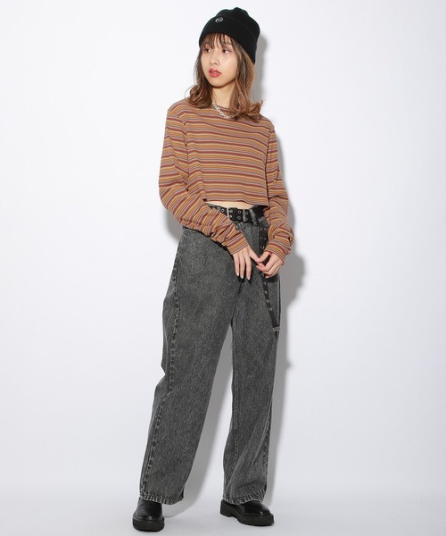 PBLIM（ページボーイリム）の「【PAGEBOYLIM】ショートマルチボーダー（Tシャツ/カットソー・レディース・ホワイト系その他/ブラウン系その他/グリーン系その他・FREE）」の18枚目の写真